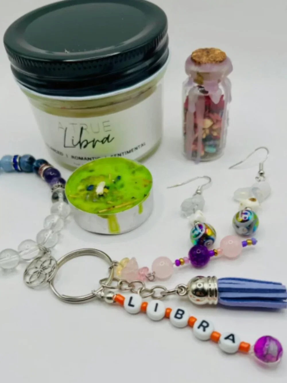 LIBRA GIFT SET Zodiac Healing Crystals Gift Set (6 pc) - FREE abundance candle